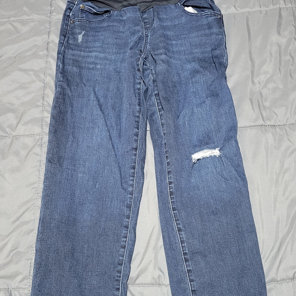 Sonoma Women's Distressed Blue Boyfriend Jeans